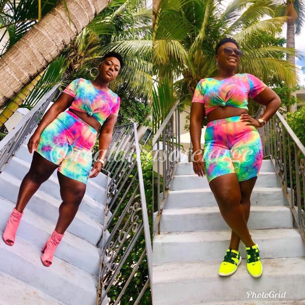 Tye Dye plus size set